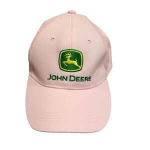 John Deere Pink Cotton Baseball Cap Hat One Size Nothing Runs Like a Deere